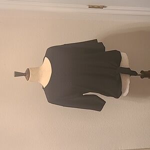 Counterparts Black Dolman Sleeve Top with Front Tie Knot. Size small